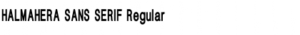 HALMAHERA SANS SERIF Regular Font