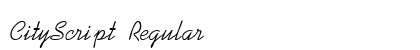CityScript Regular