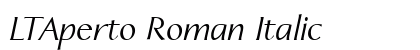LTAperto Roman Italic Preview