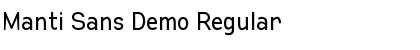 Manti Sans Demo Regular Font