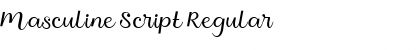 Masculine Script Regular Font Masculine Script Regular Font