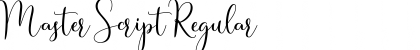 Master Script Regular Font Master Script Regular Font