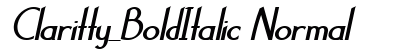 Claritty_BoldItalic Normal preview