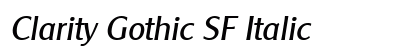 Clarity Gothic SF Italic Preview