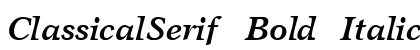 ClassicalSerif Bold Italic Preview