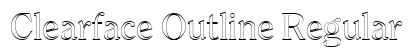Clearface Outline Regular preview