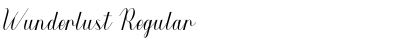 Wunderlust Regular Font Wunderlust Regular Font