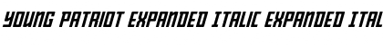 Download Young Patriot Expanded Italic Font