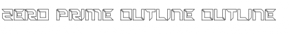 Zero Prime Outline Outline Font