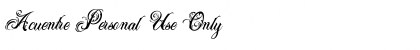 Download Acuentre Personal Use Only Font