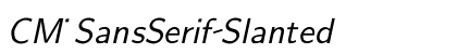 CM_SansSerif Slanted preview