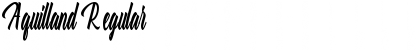 Aquilland Regular Font