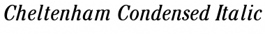 Cheltenham Condensed Italic Font