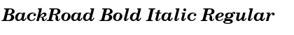 BackRoad Bold Italic Regular Font