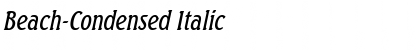 Beach-Condensed Italic Font