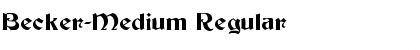 Becker-Medium Regular Font