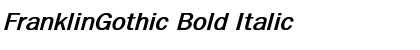 FranklinGothic Bold Italic Font