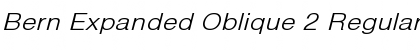Bern Expanded Oblique 2 Regular Font