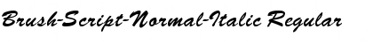 Brush-Script-Normal-Italic Regular Font