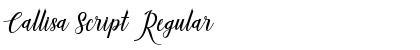 Callisa Script Regular Font