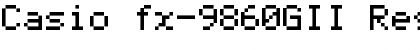 Casio fx-9860GII Regular Font