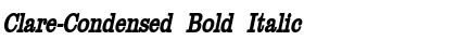 Clare-Condensed Bold Italic Font