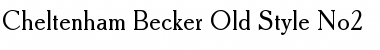 Cheltenham Becker Old Style No2 Regular Font