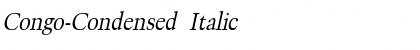 Congo-Condensed Italic Font