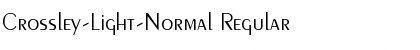 Crossley-Light-Normal Regular Font