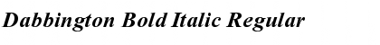 Dabbington Bold Italic Regular Font