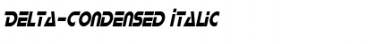 Delta-Condensed Italic Font