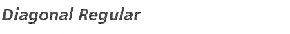 Diagonal Regular Font