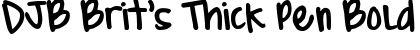 Download DJB Brit's Thick Pen Font