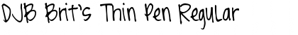 DJB Brit's Thin Pen Regular Font