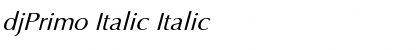 djPrimo Italic Italic Font