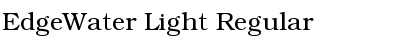 Download EdgeWater Light Font