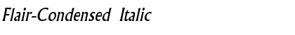 Flair-Condensed Italic Font Flair-Condensed Italic Font