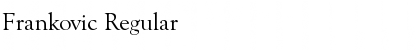 Frankovic Regular Font