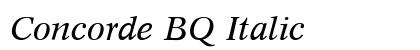 Concorde BQ Italic Preview