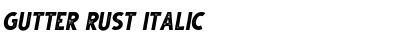 Gutter Rust Italic Font