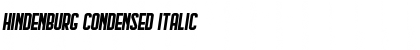 Hindenburg Condensed Italic Font