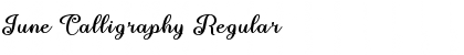 June Calligraphy Regular Font