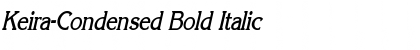 Keira-Condensed Bold Italic Font