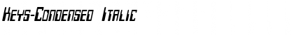 Keys-Condensed Italic Font