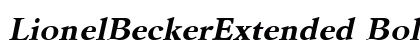 LionelBeckerExtended Bold Italic Preview