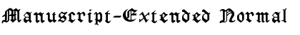 Manuscript-Extended Normal Font