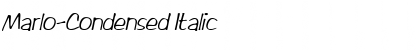 Marlo-Condensed Italic Font