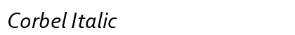 Corbel Italic Preview
