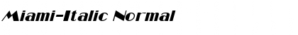 Miami-Italic Normal Font