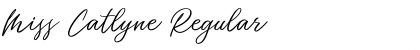 Miss Catlyne Regular Font
